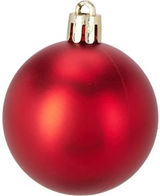 Sada 16 ks vánočních baněk Leo 5 cm červená