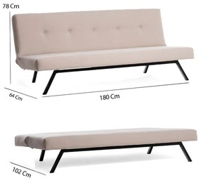 Dvojmiestná pohovka LOKO krémová/béžová