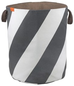 Sivý/krémový látkový kôš na bielizeň 5 l Diagonal – Mette Ditmer Denmark