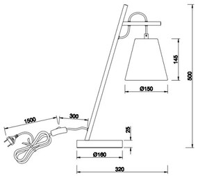 Trio - Stolná lampa ANDREUS 1xE14/40W/230V