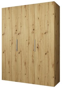 Šatníková skriňa 150 cm Mirabella 1 (dub artisan + kašmír). Akcia -18%. Vlastná spoľahlivá doprava až k Vám domov. 1126348