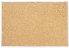 Korková tabuľa Magnetoplan 120 x 90 cm, hliník