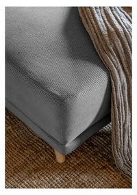 Sivá menčestrová rozkladacia rohová pohovka (variabilná) Lazy Lukka – Miuform