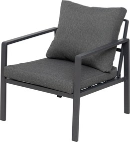 InternetovaZahrada - Furnigo Záhradný kovový set Valencia - antracit/sivé podušky