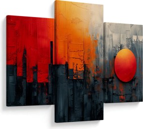Obraz - Abstraktná maľba mesta (90x60 cm)