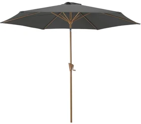 ROJA WOOD Sklápací slnečník 3 m, sivý