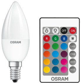 LED žiarovka E14 B35 4,5W = 25W 250lm RGBW 180° OSRAM Star + PILOT