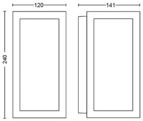 Philips 17429/30/P7 - LED RGB Vonkajšie svietidlo Hue IMPRESS 2xLED/8W/230V IP44