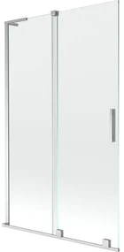 Mexen Velar L, 2-krídlová posuvná vaňová zástena 110 x 150 cm, 8mm číre sklo, chrómový profil, 896-110-003-01-01