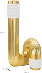 Váza Bann Big 30 cm zlatá/biela