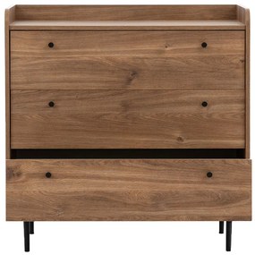 Komoda K3SZ Peczo PC02, Farby: brandy castello / brandy castello + čierna