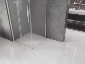 Mexen Velar, sprchový kút s posuvnými dverami 120 x 120 cm, 8mm sklo námraza, brúsená oceľ, 871-120-120-31-97