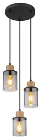 Globo 15707-3HR - Luster na lanku REID 3xE27/15W/230V pr. 27 cm dub GL7081