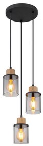 Globo 15707-3HR - Luster na lanku REID 3xE27/15W/230V pr. 27 cm dub