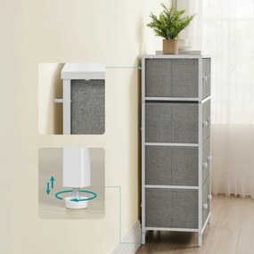 Autronic BONTEC Komoda 56x30x93cm, kov, šedá, AUK-E1051 GREY Farba: Šedá