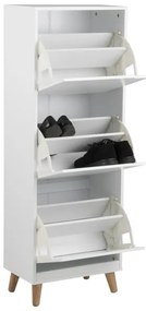 Skrinka na topánky s 3 zásuvkami CARLY biela