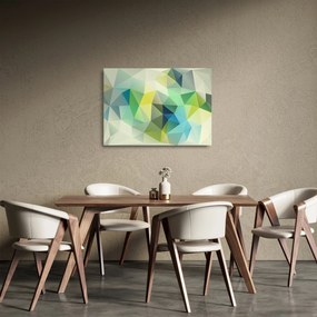 Sklenený obraz geometrické abstrakcie (70x50 cm)