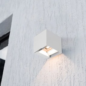 LED Solárne nástenné svietidlo so senzorom LED/9W/5V IP65 2600 mAh biela