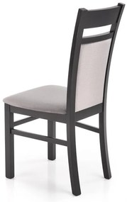 Jedálenská stolička GERARD čierna, látka sivá