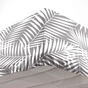 Bielo-sivá napínacia bavlnená plachta 160x200 cm Botania – douceur d'intérieur