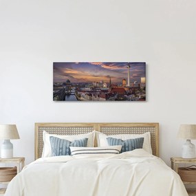 Obraz - Západ slnka nad Berlínom (120x50 cm)