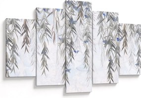 Obraz - Vŕbové vetvičky s motýľmi (150x105 cm)