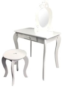 Detský kozmetický stolík so zrkadlom Elza, 68 x 40 x 106,5 cm