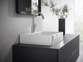 Hansgrohe Vernis Shape, vysoká umývadlová batéria s výpustom a otočným výtokom, EcoSmart, chrómová, HAN-71564000