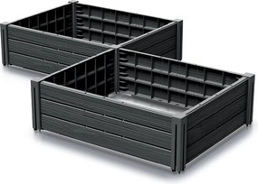 Sada 2 ks vyvýšených záhonů Bas Planty 75,6 cm hnědá