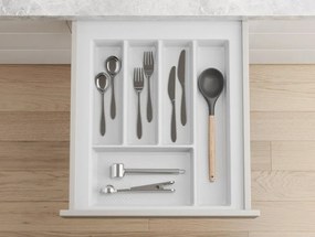 IN-DURO Príborník STRIPES 34 - 40 cm s hĺbkou 42 - 49 cm, biela