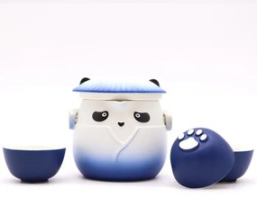 Čínska čajová súprava Panda modrá 500ml