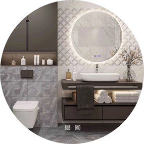 Okrúhle zrkadlo SMART 60 cm - s LED podsvietením a vyhrievaním