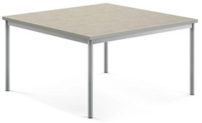 Stôl SONITUS, 1200x1200x600 mm, linoleum - šedá, strieborná