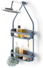 Modrá závesná plastová kúpeľňová polička Flex – Umbra