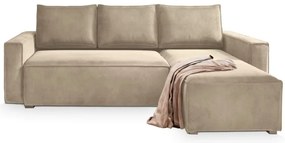 AKCIA Béžová rozkladacia rohová pohovka CAVELO, obojstranná II. akosť