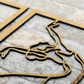 DUBLEZ | 3 dielny drevený obraz - Baletky