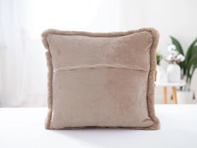 Obliečka z umelej kožušiny 45 × 45 cm – béžová