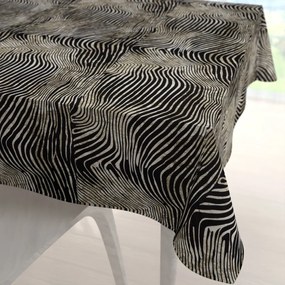 Biante Zamatový štvorcový obrus Tamara TMR-052 Zebrovaný vzor 90x90 cm