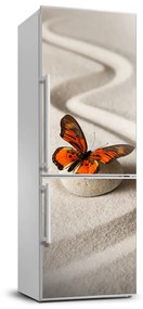 Foto tapeta na chladničku Kameň zen a motýľ FridgeStick-70x190-f-105886017