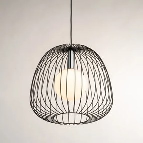 Luster na lanku BELL 1xG9/12W/230V pr. 33 cm čierna/lesklý chróm