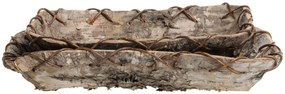 2ks dekoračný podnos z brezovej kôry Birch Tray - 35*23*6 cm