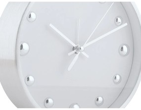 Dizajnové stolové hodiny/budík Karlsson 5970WHbiely, priemer 16 cm