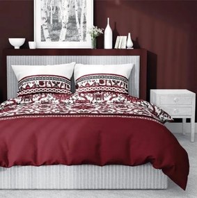 INTERMEDIC SK Posteľná obliečka Bavlnený satén Luxury Red 140x200/70x80 cm