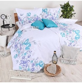 Obliečky bavlnené Kiara modré EMI, Štandardný set jednolôžko obsahuje 1x 140x200 + 1x 70x90