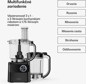 Klarstein Velaire kuchynský robot s mixérom na miesenie, šľahanie a odšťavovanie 1200 W 2 l kuchynský robot/mixér 1,75 l