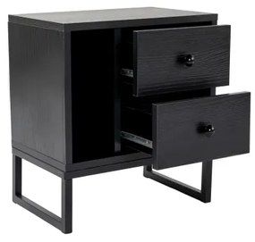 Nočný stolík GLIMMER 50x45,2 cm čierna