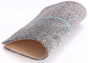 Spoltex, Koberec metráž Ester / 77 Šedá, na mieru, šíře 5m, šedá, ab (mriežka), chodba / predsieň