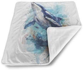 Sablio Deka pre bábätko Akvarelová veľryba - 80x100 cm