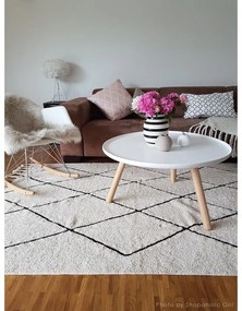 Krémový prateľný ručne tkaný bavlnený koberec 140x200 cm Bereber Beige – Lorena Canals