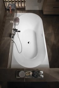 Aqualine Aqualine, TIBERA L rohová stojaca vaňa 170x80cm, biela, E1026